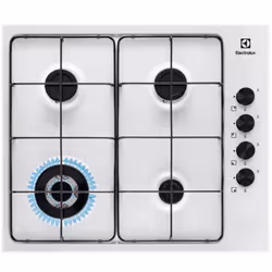 Plaque de cuisson Gaz Série 300 Slim side EGS6414W de la marque Electrolux. Votre plaque de cuisson au gaz réactive : Prépare ...