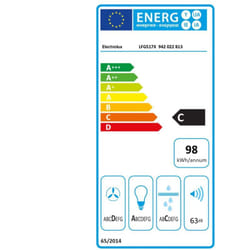 Electrolux - Hotte décorative murale 70cm 600m3/h inox LFG517X1