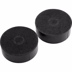 Lot de 2 filtres a charbon ECFB03 pour Hotte ELECTROLUX 9029798809. Dimensions : 125 x 42 mm, Contenu: 2 pieces.