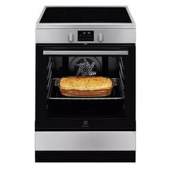 Cuisinière induction - ELECTROLUX - LKI64890CX - Four 73 L - 3 feux induction - Inox/verre