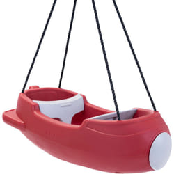 Step 2 - STEP2 Rocket Swing For Two Balancoire Rouge et Grise, bébé 2 places Portique ardin en forme de Fusée Spatial Ceintures de Sécurité Réglables