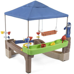 Step 2 - Step2 Pump & Splah Shady Oasis Maison Enfant avec Jouets d'eau Patio en plastique pour enfants avec Pompe à eau, table d'eau & accessoires