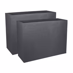 Magnifique jardinière rectangulaire en plastique apparence pierre double paroi. Avec son design contemporain, et sa hauteur d ...