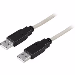 Deltaco USB 2.0 Cable A/A, 3m, 3 m, USB A, USB A, Mâle/Mâle, 480 Mbit/s