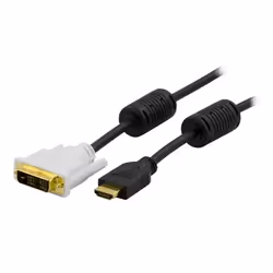 Deltaco HDMI-112, 2 m, HDMI, Or, Noir, Blanc, Mâle/Mâle