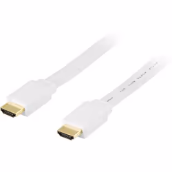 Deltaco HDMI-1050H, 5 m, HDMI Type A (Standard), HDMI Type A (Standard), Compatibilité 3D, Blanc