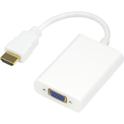 Deltaco HDMI-VGA8 câble vidéo et adaptateur Blanc