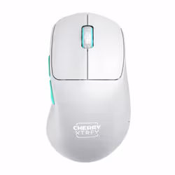 CHERRY XTRFY M64 Wireless, RF sans fil, 26000 DPI, Bleu, Turquoise, Blanc