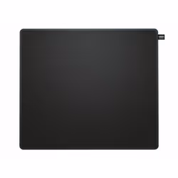 CHERRY XTRFY GP5, L, Noir, Monochromatique, Tissu, Caoutchouc, Base antidérapante, Tapis de souris de jeu