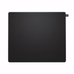 CHERRY XTRFY GP5, M, Noir, Monochromatique, Tissu, Caoutchouc, Base antidérapante, Tapis de souris de jeu