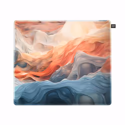 CHERRY XTRFY GP5, L, Amnis Blue, Multicolore, Image, Tissu, Caoutchouc, Base antidérapante, Tapis de souris de jeu
