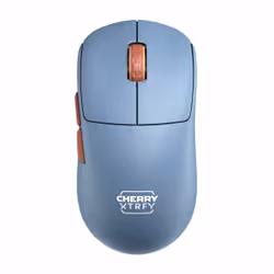 CHERRY XTRFY M68 Wireless, RF sans fil, 26000 DPI, Noir, Bleu, Marron
