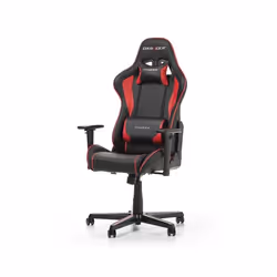 DXRacer FORMULA F08-NR, Siège rembourré, Dossier rembourré, Noir, Rouge, Noir, Rouge, Simili-cuir, Simili-cuir