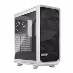 Fractal Design Meshify 2 Compact, Tower, PC, Blanc, ATX, micro ATX, Mini-ITX, Acier, Verre trempé, Jouer