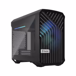 Fractal Design Torrent Nano, Micro Tower, PC, Noir, Micro-ITX, Verre trempé, Multicolore