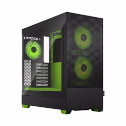 Fractal Design Pop Air, Tower, PC, Noir, Vert, ATX, micro ATX, Mini-ITX, Acier, Verre trempé, Multicolore