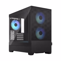 Fractal Design Pop Mini Air, Mini Tower, PC, Noir, micro ATX, Mini-ITX, Acier, Verre trempé, Multicolore