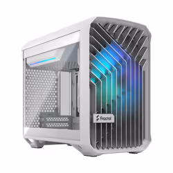 Fractal Design Torrent Nano, PC, Blanc, Mini-DTX, Mini-ITX, Acier, Verre trempé, Multicolore, Ventilateur