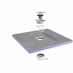 Kit siphon horizontal et grille design haut de gamme en acier inox massif brossé offerts (4512007) Support de grille réglable ...
