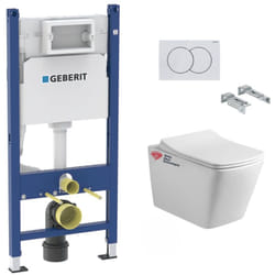 Pack wc bati-support Geberit wc sans bride Swiss Aqua Technologies + plaque (SINFIGEB3)