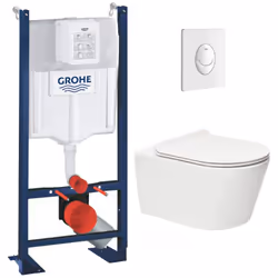 Description générale Le pack WC Rapid SL autoportant comprend un bâti-support Grohe, un WC suspendu sans bride de Swiss Aqua  ...