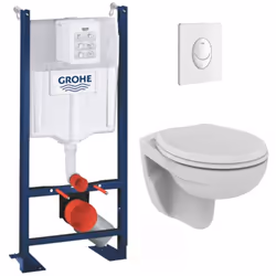 Caractéristiques du Pack WC Bâti autoportant + WC Porcher rimless + Abattant + Plaque Blanche (ProjectPorcher-3) : Porcher WC ...
