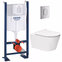 Description générale Optez pour la qualité et la simplicité d’installation du Pack WC Bâti autoportant + WC sans bride SAT Br ...