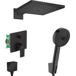Hansgrohe - Vernis Shape Pulsify Set de douche encastré tout en 1 avec douche de tête 300 xxl + Douchette 3 jets, noir mat