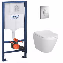 Optez pour la qualité et la simplicité d’installation du Pack WC Bâti-support Rapid SL + WC Vitra Integra + Abattant softclos ...