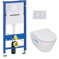 Equipez votre salle de bain et vos WC de façon design et moderne avec le pack WC Geberit Composé d'un bâti-support pour WC Ge ...