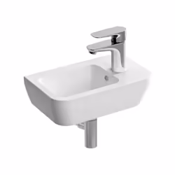 Caractéristiques du Set Lave-mains 37x22 cm avec trou pour robinetterie sur la droite + siphon (7091-003-0029-SET): Vitra Int ...