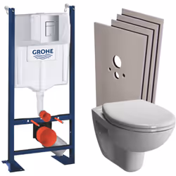 Caractéristiques Pack WC Bâti Autoportant Rapid SL + WC Vitra Normus sans bride + Abattant softclose + Set habillage + Plaque ...