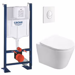 Description générale Le Pack WC comprend un bâti autoportant, un WC suspendu sans bride de Swiss Aqua Technologies, un abatta ...