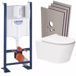 Caractéristiques du Pack WC Bâti autoportant + WC suspendu sans bride SAT, fixations invisibles + abattant ultra-fin, softclo ...