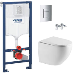 Grohe - Pack wc Rapid sl + wc sans bride Swiss Aqua Technologies + Plaque de commande Skate Cosmopolitan (RapidSL-FusionTQ-1)