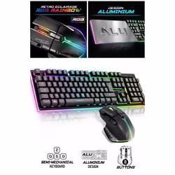 Pack Gamer - Spirit of Gamer - RGB PRO - Sans fil - Souris et Clavier - Noir