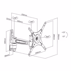 Multibrackets 6085 support pour téléviseur 81,3 cm (32") Blanc - Vue supplémentaire 8