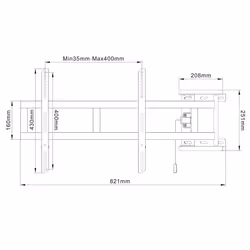 Multibrackets 6214 support pour téléviseur 119,4 cm (47") Noir - Vue supplémentaire 8