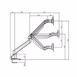 Multibrackets 7167 support d'écran plat pour bureau 32" Argent - Vue supplémentaire 27