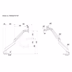 Multibrackets 7167 support d'écran plat pour bureau 32" Argent - Vue supplémentaire 28