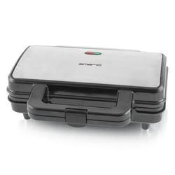 Emerio ST-109562 gaufrier et appareil à croque-monsieur 900 W Noir, Acier inoxydable