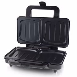 Emerio ST-109562 gaufrier et appareil à croque-monsieur 900 W Noir, Acier inoxydable