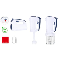 Emerio HMS-113257.2 Handmixer-Set mit revolutionärem 1-Finger-Speed-Control, Weiß/Blau