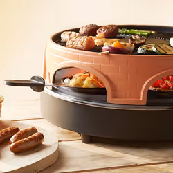Emerio PO-113255.4 raclette 1500 W Noir, Marron