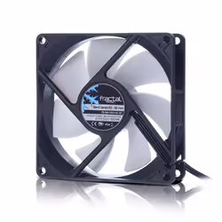 Fractal Design Silent Series R3 92mm, Ventilateur, 9,2 cm, 1500 tr/min, 18,3 dB, 24,4 cfm, Noir, Blanc