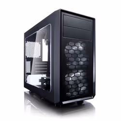 Fractal Design Focus G Mini, Mini Tower, PC, Noir, ITX, micro ATX, Blanc, Ventilateur, Devant