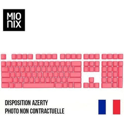Keycaps - NO NAME - MIONIX AZERTY (FR) - Rose - Mécanique - Sans fil