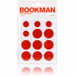 Bookman Sticky Reflectors, Réfléchissant, Rouge, 12 pièce(s)