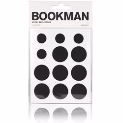 Bookman Sticky Reflectors, Réfléchissant, Noir, 12 pièce(s)