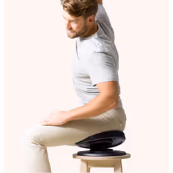 Swedish Posture Siège Ergonomique Balance, Coussin d'équilibre, Noir, 100 kg, Bois, 310 mm, 120 mm